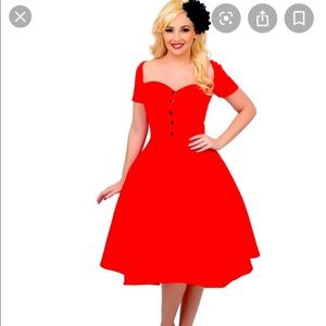 Unique Vintage Red PinUp Dress